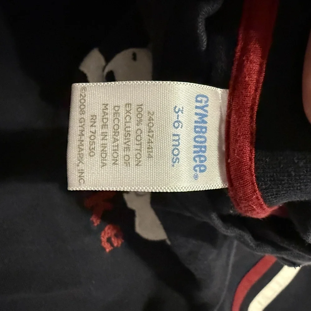 2008 GYMBOREE Baby Boy One Piece‎ Navy Bear Outfit 3-6 Months